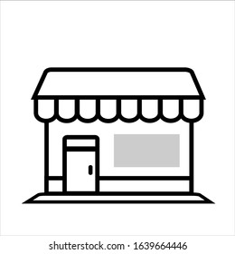 vector shop and market stall icon