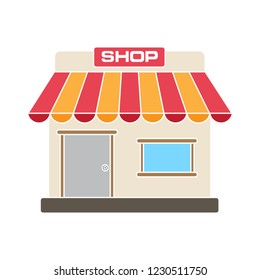vector shop store isolated icon - market illustration sign . supermarket sign symbol