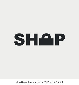 Diseño del logotipo de la tienda de vectores