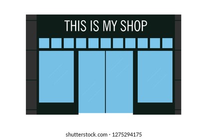 Vector shopfront graphic illustration