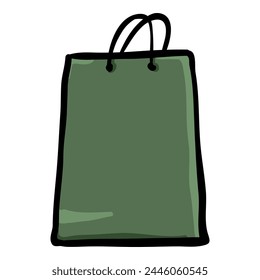 Icono de Doodle de Vector Shopping Bag