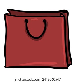 Icono de Doodle de Vector Shopping Bag