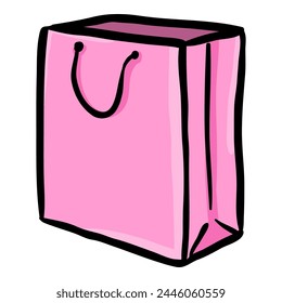 Vektorgrafik Einkaufstasche Doodle Icon