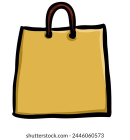 Icono de Doodle de Vector Shopping Bag