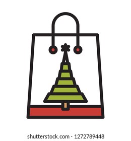 vector shopping bag icon