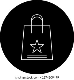 vector shopping bag icon
