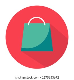vector Shopping bag icon. flat vector illustration
