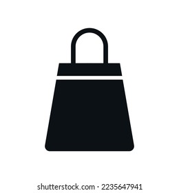 icono de la bolsa de compra vectorial en fondo blanco.
