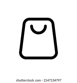 Contorno de icono de la bolsa de compras de vectores negro