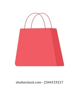 Vector shopping bag illustrations on white background.