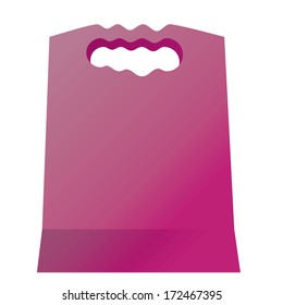 Vector Shopping Bag Isolated On Withe Background