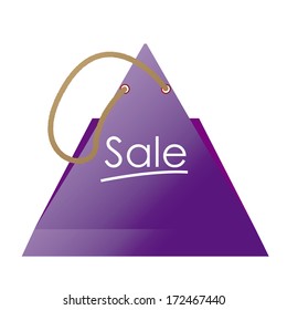 Vector Shopping Bag Isolated On Withe Background