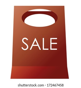 Vector Shopping Bag Isolated On Withe Background