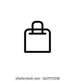 Vector, shopping bag. Line design template