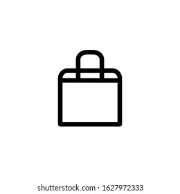 Vector, shopping bag. Line design template