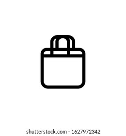Vector, shopping bag. Line design template