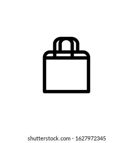 Vector, shopping bag. Line design template