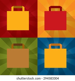 Vector : Shopping Bag Poster, Label, Sign or Banner
