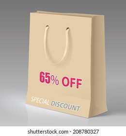 VECTOR SHOPPING BAG WITH PROMOTION
