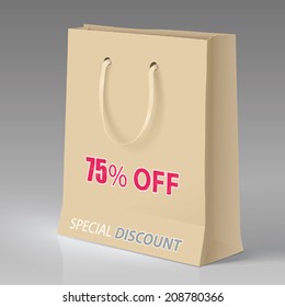 VECTOR SHOPPING BAG WITH PROMOTION