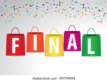 vector shopping bag set. final