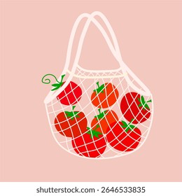 Vektor Einkaufstasche mit Tomaten	
