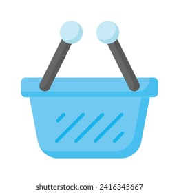 Un vector de cesta de la compra, estilo editable, un vector personalizable de la cesta de la compra