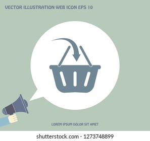 Vector shopping basket icon