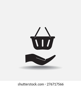 Vector shopping basket icon