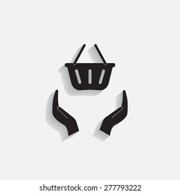 Vector shopping basket icon