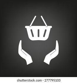 Vector shopping basket icon
