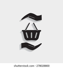 Vector shopping basket icon