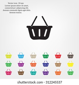Vector shopping basket icon