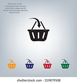 Vector shopping basket icon