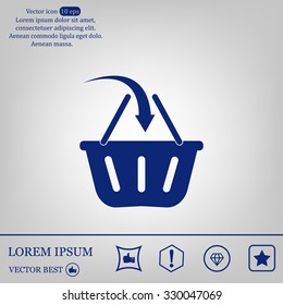 Vector shopping basket icon