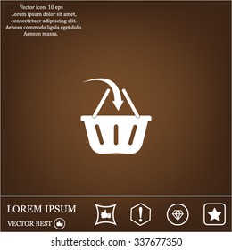 Vector shopping basket icon