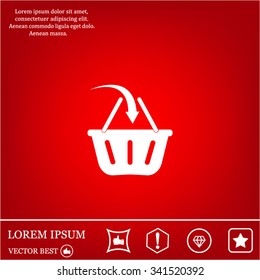 Vector shopping basket icon