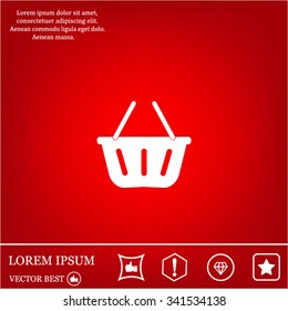 Vector shopping basket icon