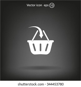 Vector shopping basket icon