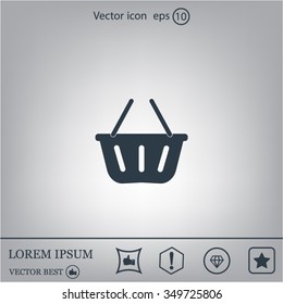 Vector shopping basket icon