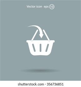 Vector shopping basket icon