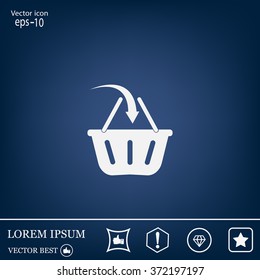 Vector shopping basket icon