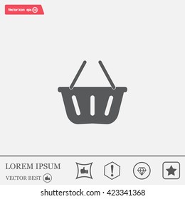 Vector shopping basket icon