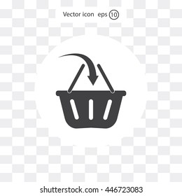 Vector shopping basket icon