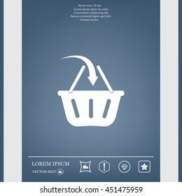Vector shopping basket icon