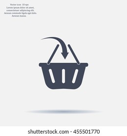 Vector shopping basket icon