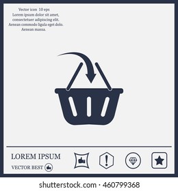 Vector shopping basket icon
