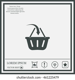 Vector shopping basket icon