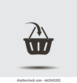 Vector shopping basket icon