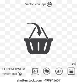 Vector shopping basket icon